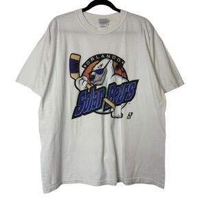 Vintage Orlando Solar Bears Tee 90s IHL Hockey T-Shirt Sz XL B1641 White